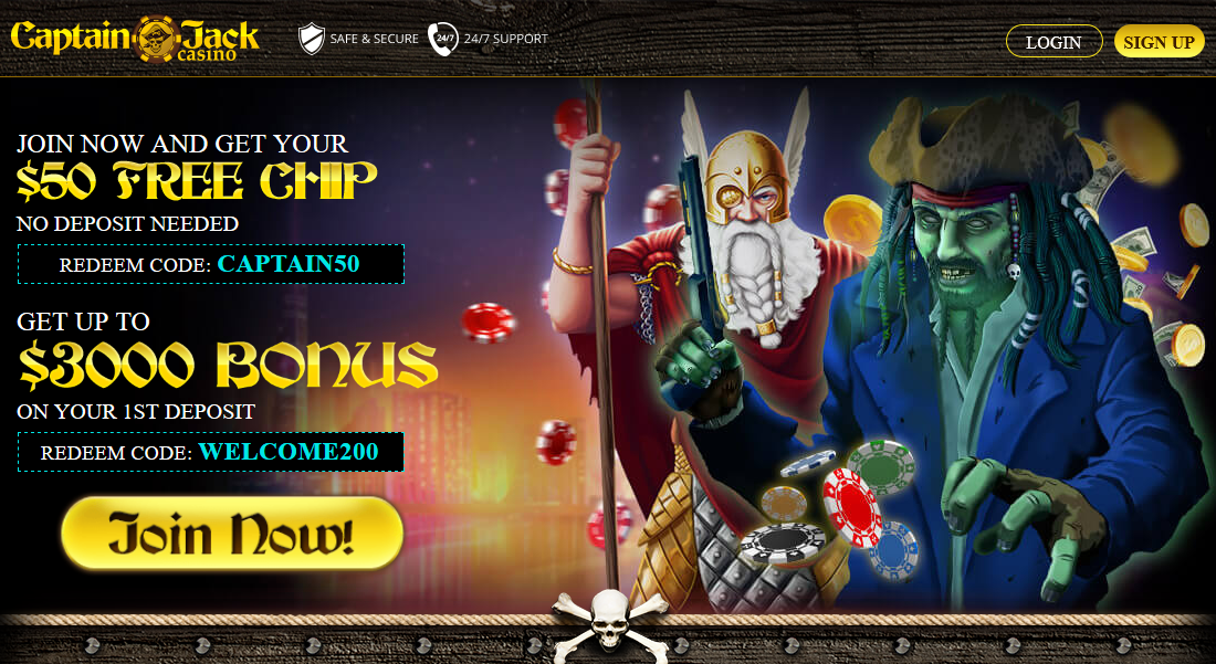 Captain Jack | $50 Free Chip | $200 Bonus Captain Jack | $50 Free Chip | $200 Bonus