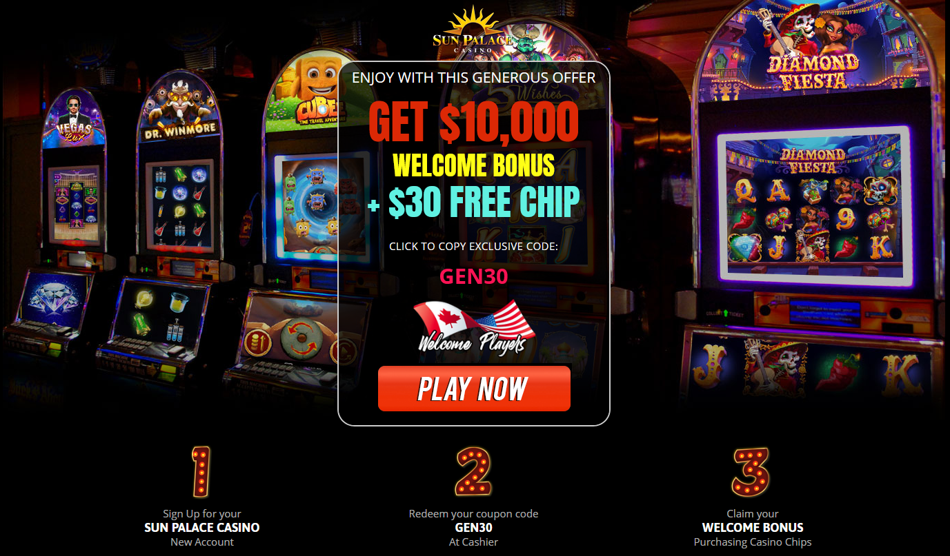 GET $10,000 WELCOME BONUS + $30 FREE
                                                  CHIP