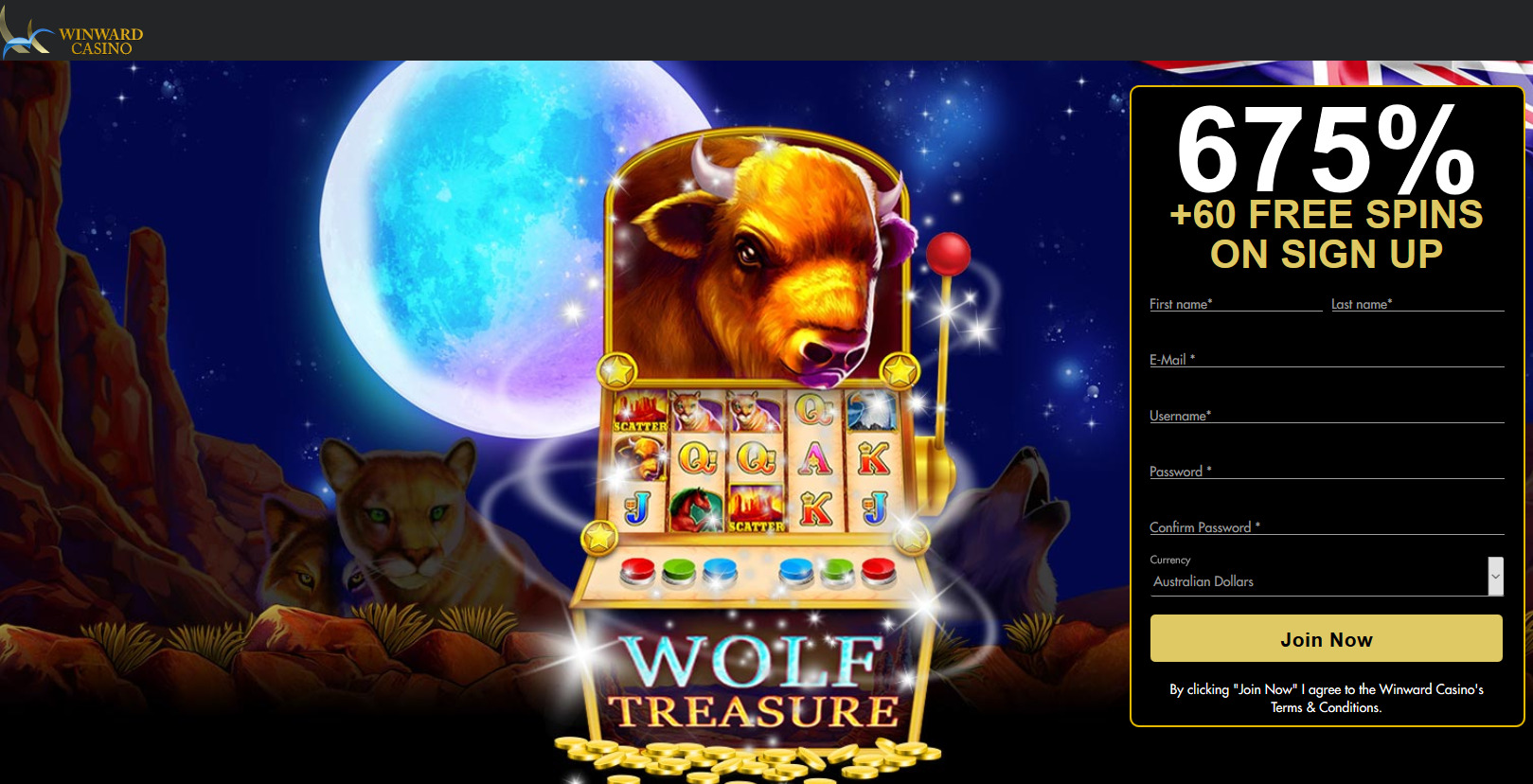 Winward Casino 675 % + 60 Wolf Gold Winward Casino 675 % + 60 Wolf Gold